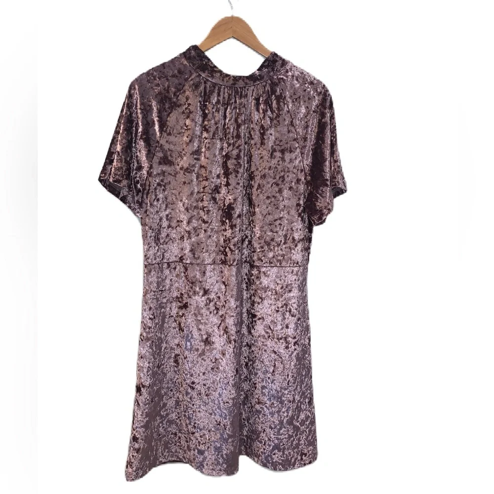 Sheila Rose Mauve Crushed Velvet Shift Dress Size XL
